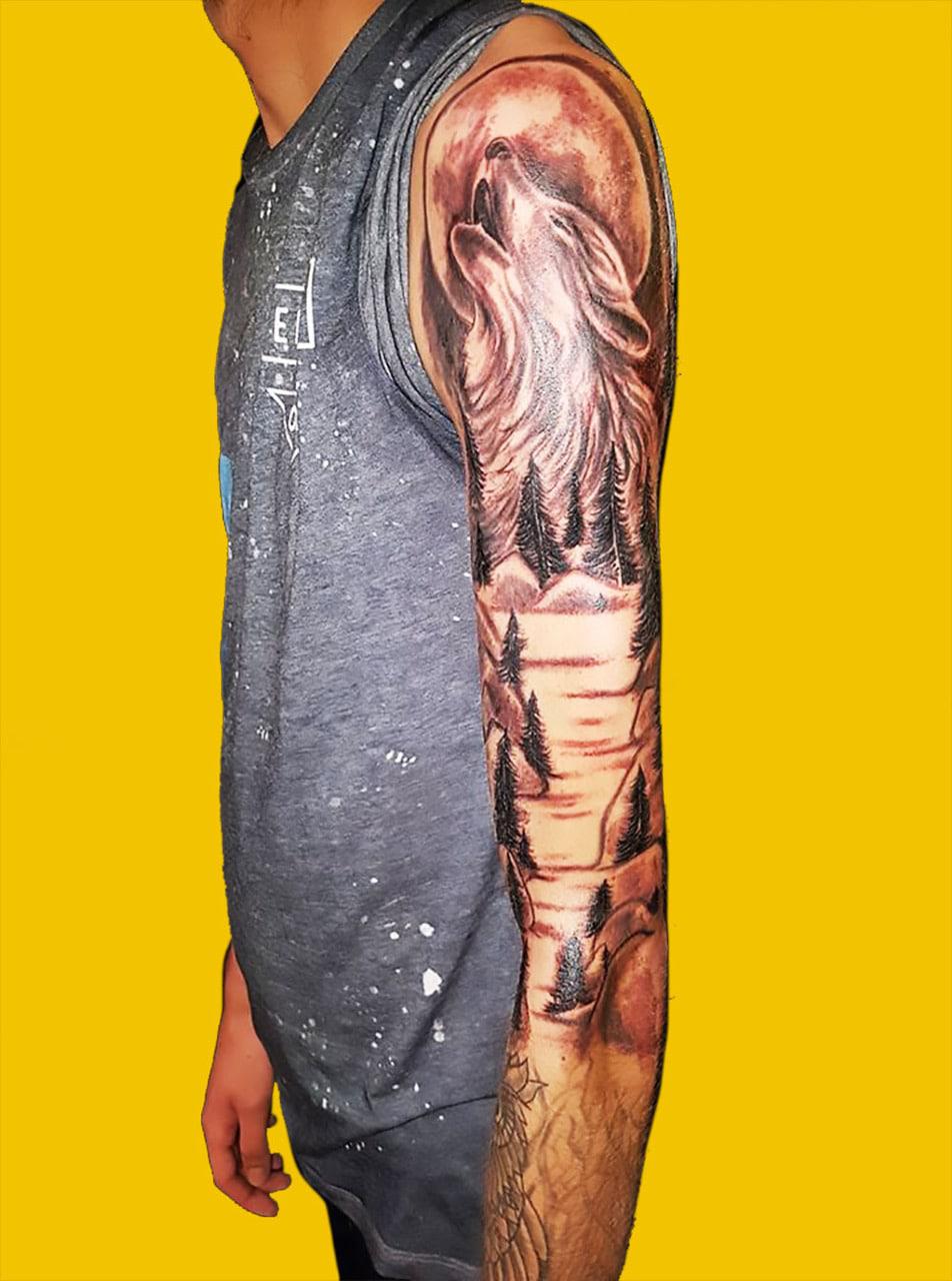 Sleeve tattoo bij Tattoo Bob in Rotterdam